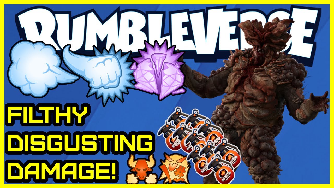 Doing Maximum Rude DAMAGE in Rumbleverse with this 10 Red Pod Damage build feat. Atomic Punchline!