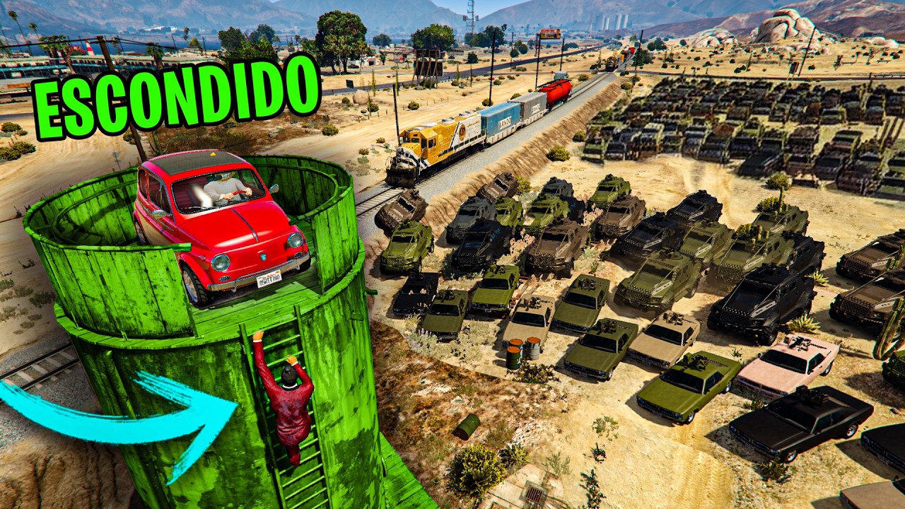 MI MEJOR PARTIDA JUGANDO AL ESCONDITE CON COCHES!! SOY EL ÚLTIMO CON VIDA!! - GTA 5 ONLINE