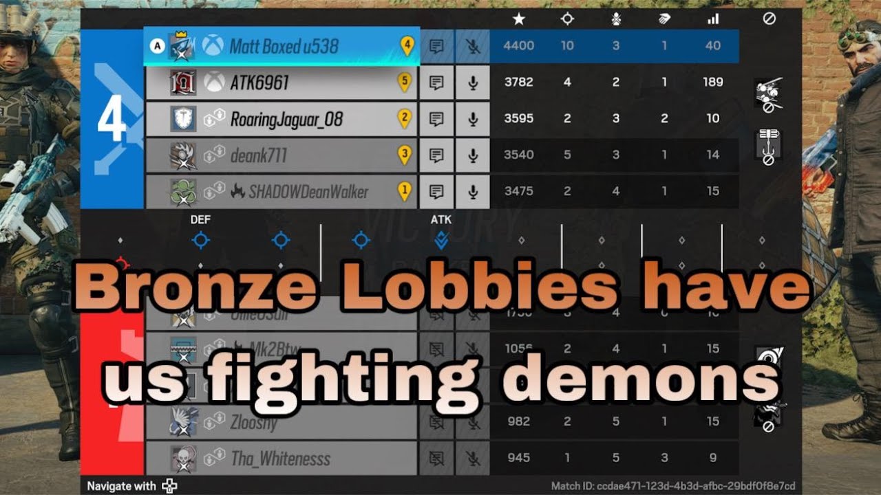 We went back to Siege and the bronze lobbies are worse than we remembered!! (Rainbow 6 Siege)