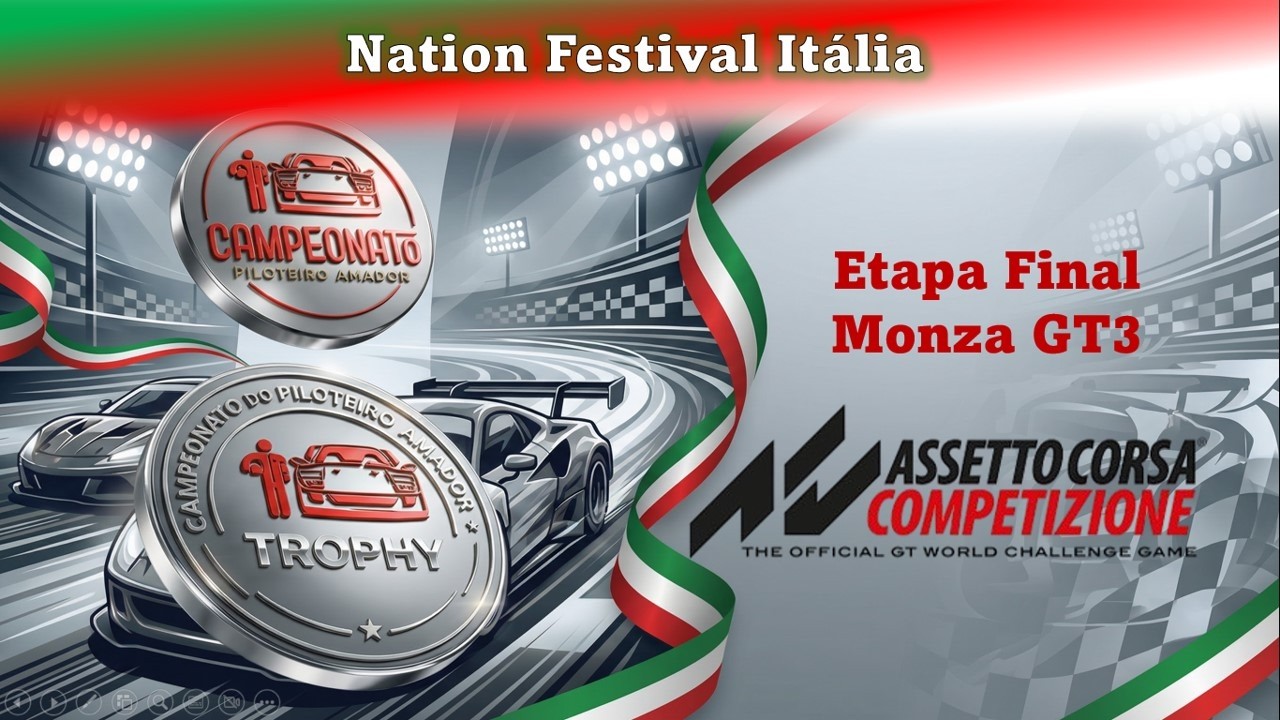 🔴 AO VIVO | Piloteiro Amador 2026 – Etapa 4 TROPHY - Monza - Assetto Corsa Competizione