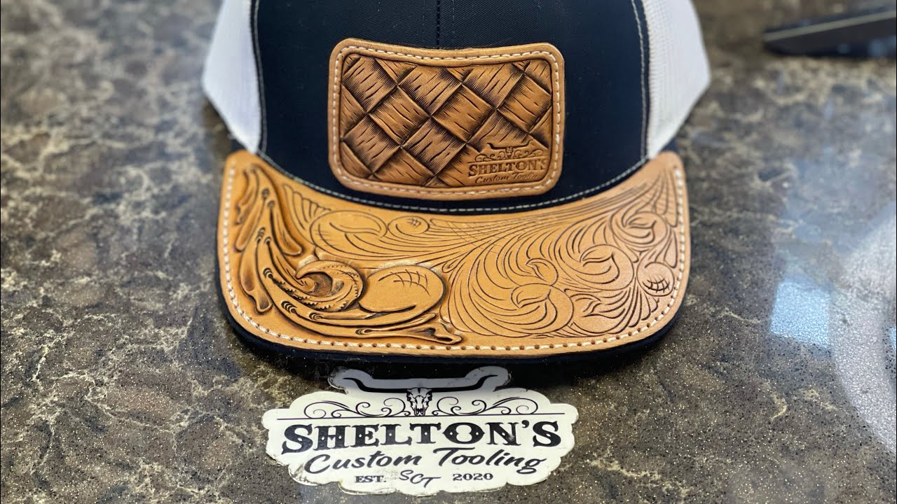 Custom tooled leather hat