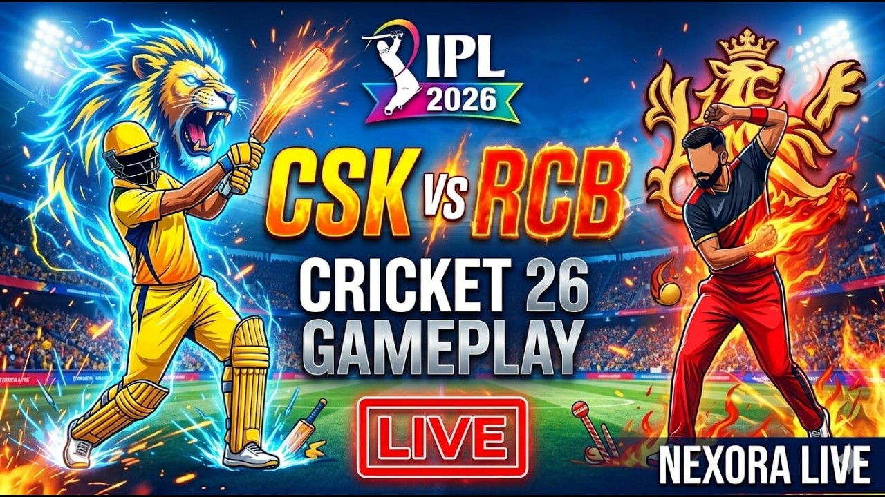 IPL LIVE NOW  2026 | RCB VS CSK MATCH NO7 | Cricket 26 Gameplay &ndash; Big Shots & Close Finish