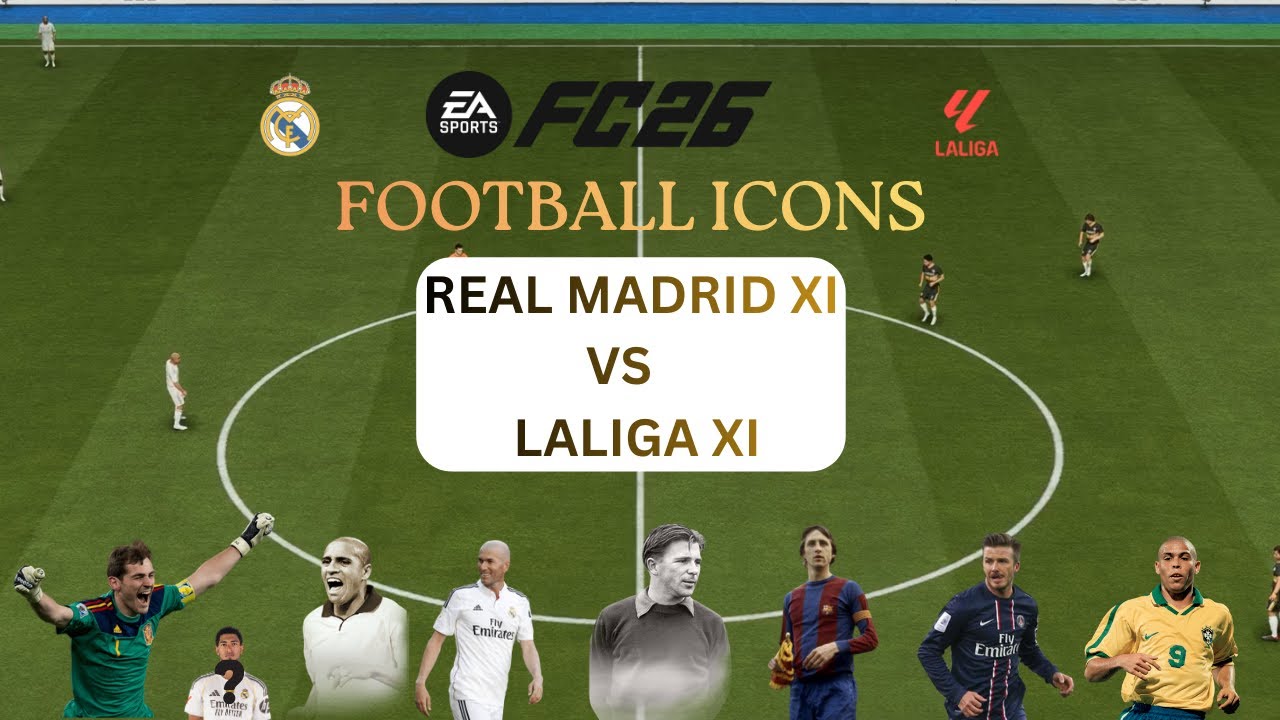 When Legends Collide | Real Madrid XI vs LaLiga XI | FC26 Fantasy Match #fc26 #laliga #legends