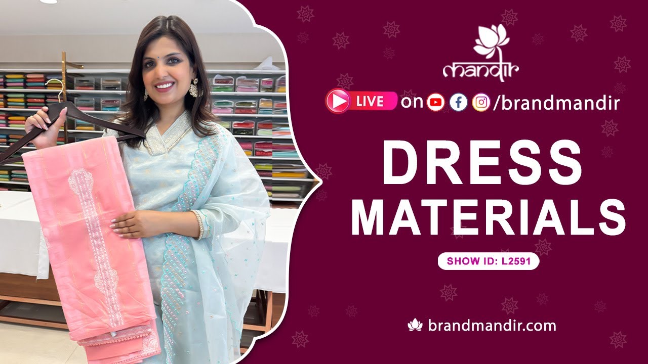 Dress Materials Collection | WhatsApp Number 733 733 7000 | Brand Mandir Sarees LIVE