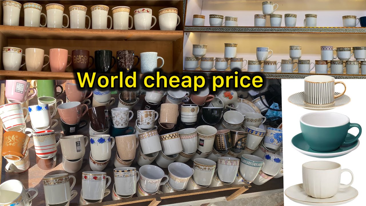 Gujaranwala Crockery coffee cup Turkish style Tea cup mug cup saucer cheapest price factory rates