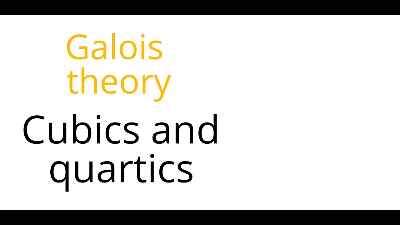 Galois theory: Cubics and quartics