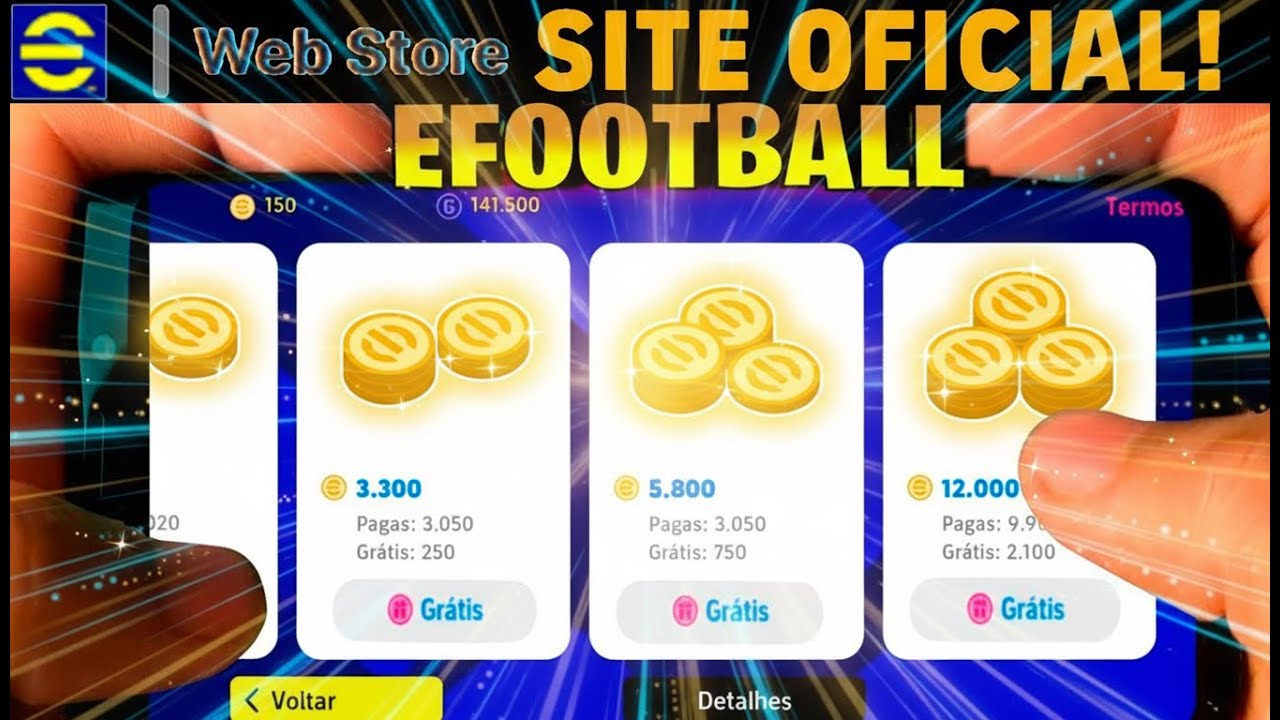 Como Comprar Moedas (SITE OFICIAL) no eFootball 2026 Mobile (DICAS)