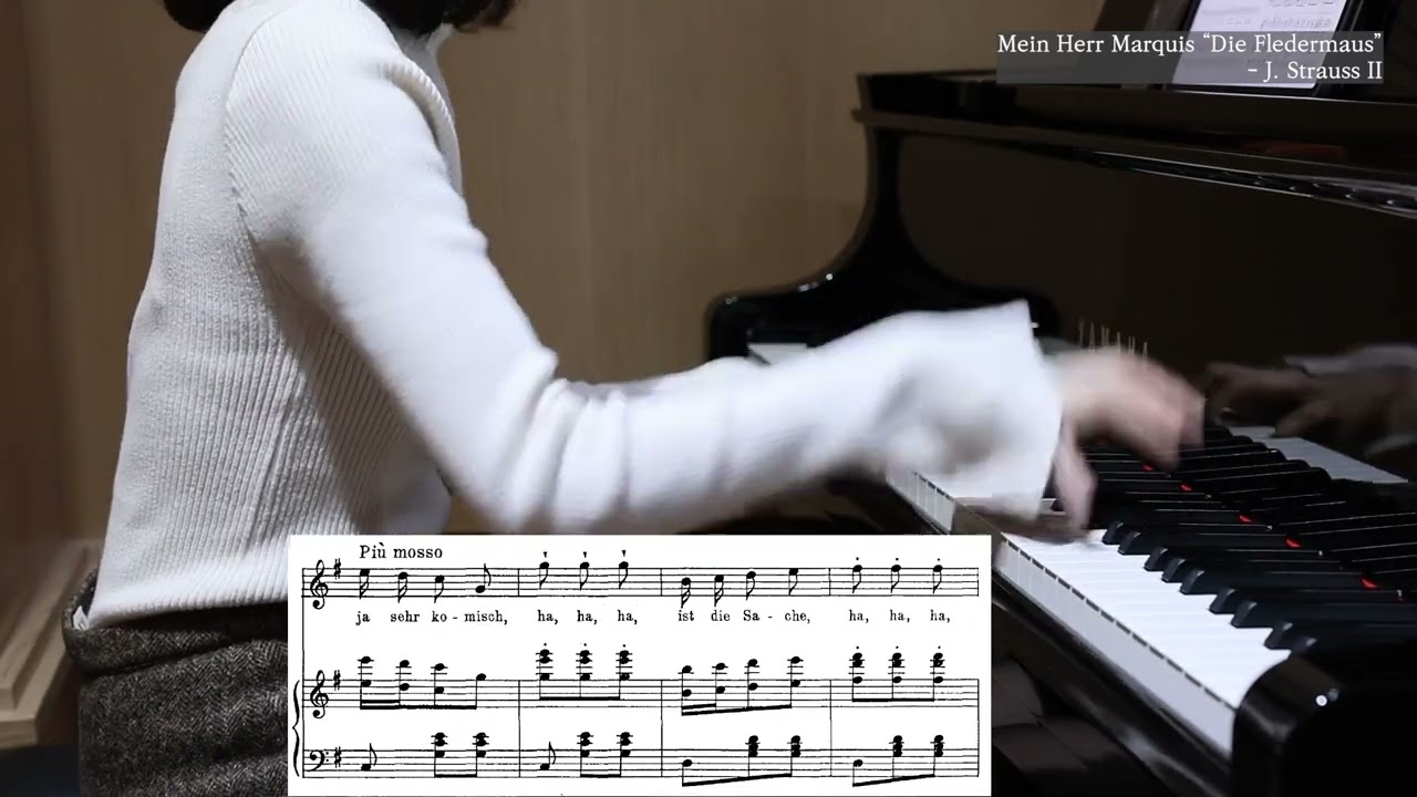 Mein Herr Marquis “Die Fledermaus” - J. Strauss /piano accompaniment/mr/karaoke/오페레타/슈트라우스/soprano