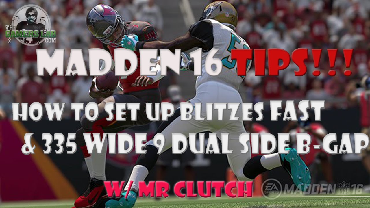 Madden 16 | How to Set Up Blitz Fast | Nickel 335 Wide Blitz Dual Sides