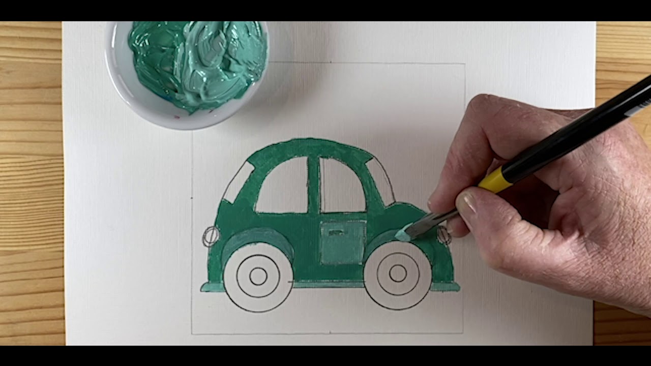 How to draw and paint a car | EASY step by step for kids
