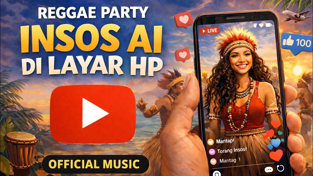 INSOS AI DI LAYAR HP || REGGAE PARTY || PAPA TEKEN || Official Musik 