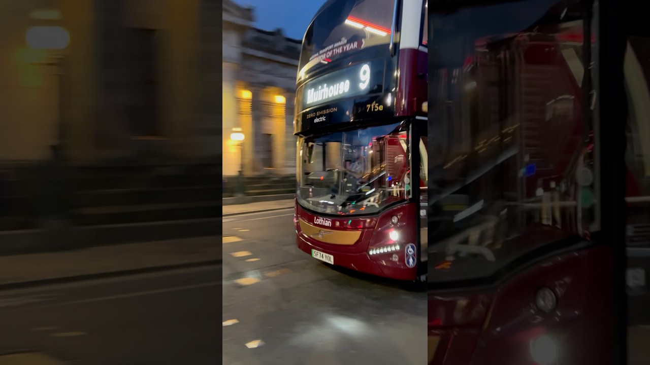 Lothian Buses Service 9 to Muirhouse in Edinburgh (Bus 715e) #lothianbuses #edinburghbuses #buses