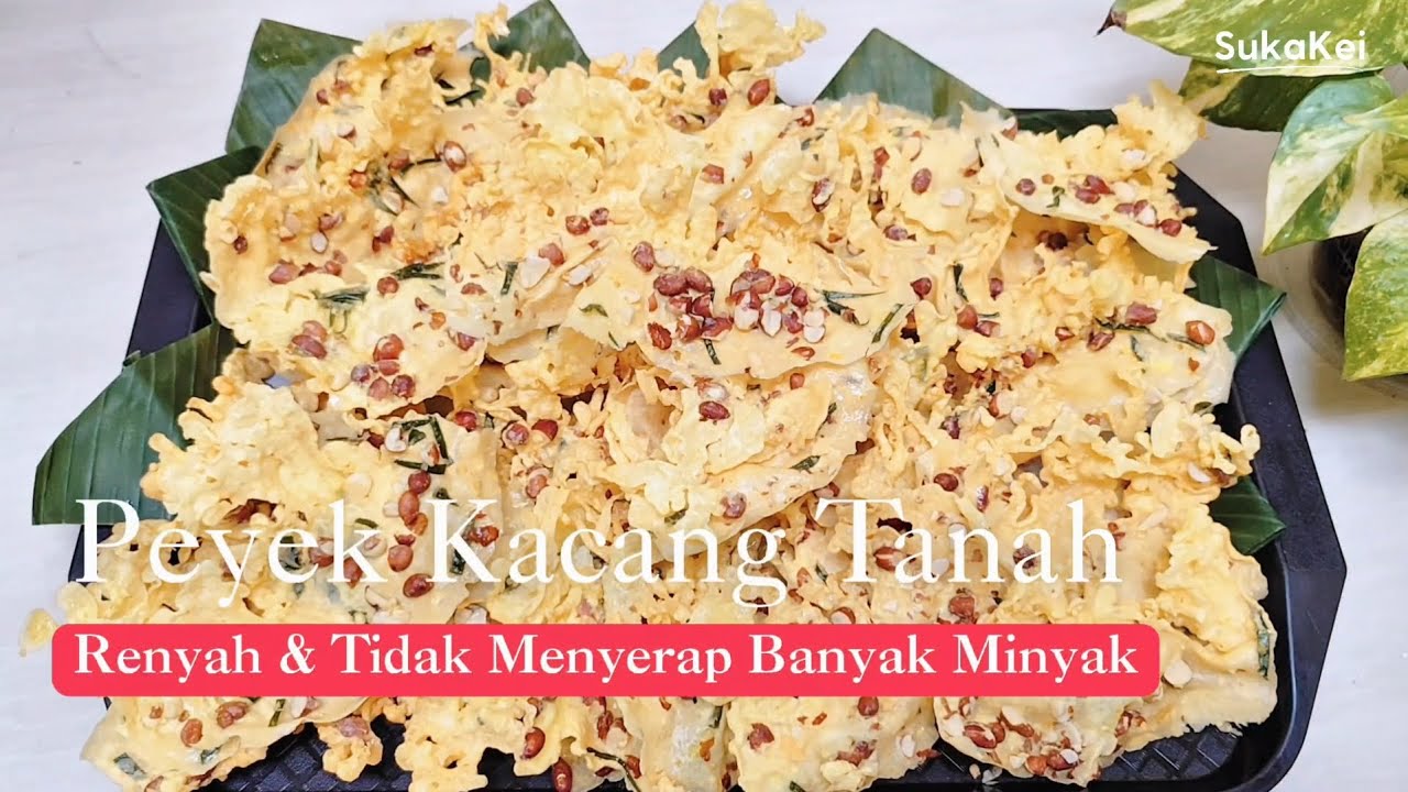 Peyek / Rempeyek Kacang Tanah | Fried Crackers with Peanuts : Renyah, tidak menyerap banyak minyak‼️