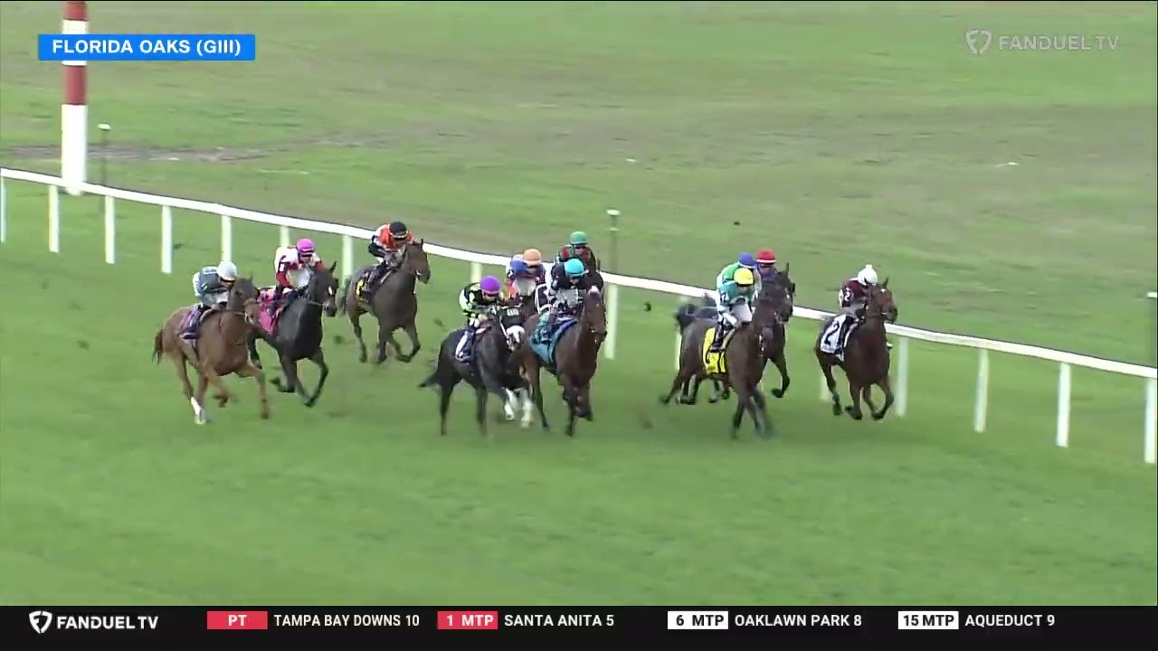 The 200,000$ Florida Oaks Grade III (recording stopped on santa anita park race)