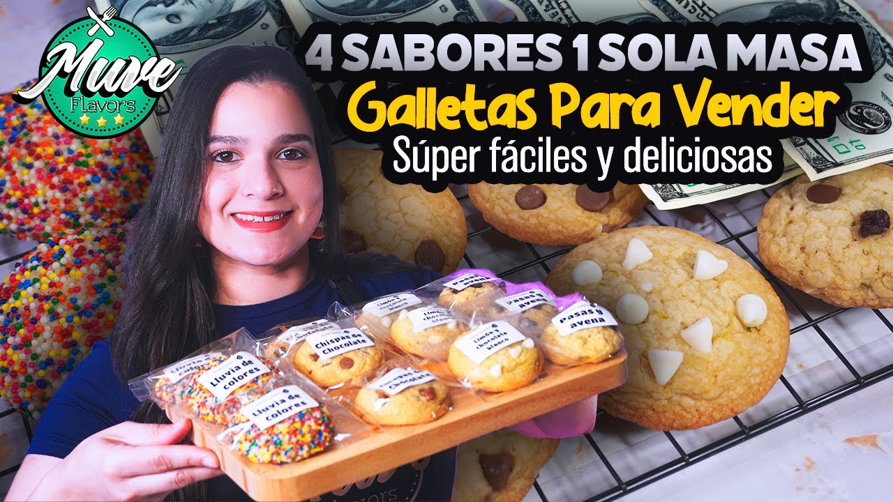 LA MEJOR RECETA DE GALLETAS PARA VENDER 🍪💰 SÚPER FÁCILES, DELICIOSAS  | Muve Flavors
