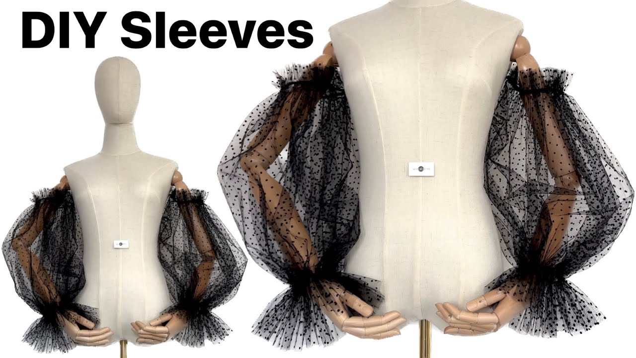 How to make detachable sleeves, Puff sleeve sewing tutorial, DIY tulle sleeves, Fashion, Anita Benko
