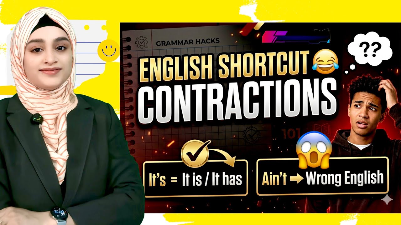 “Contractions = English ka jugaad 😂”