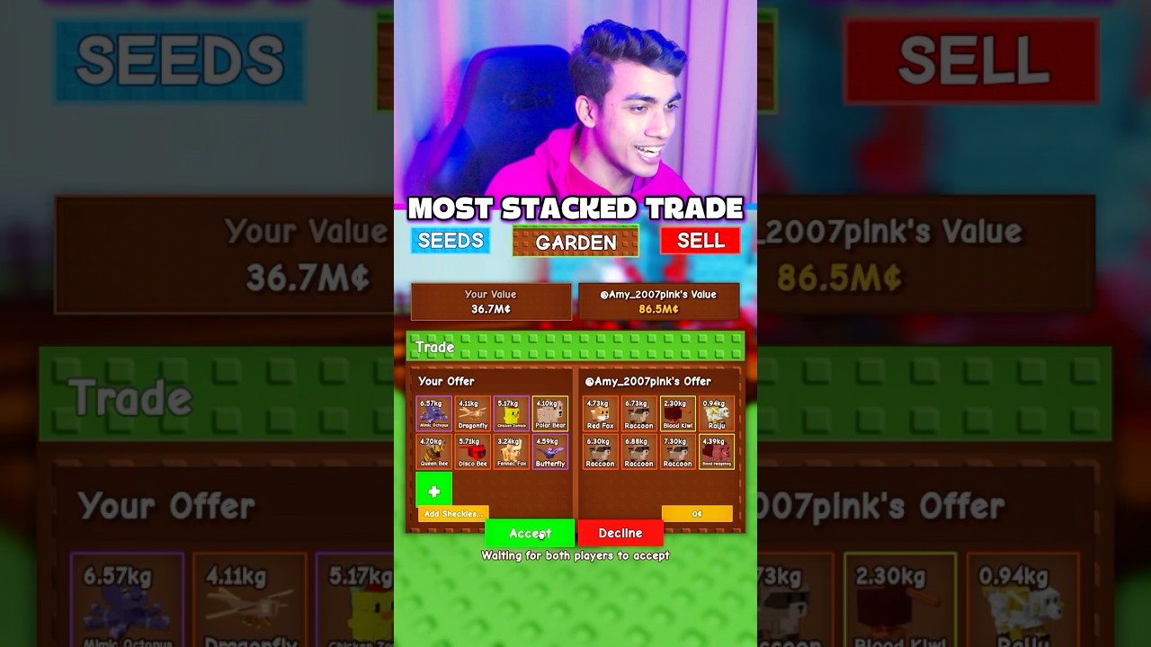 MOST STACKED TRADE GROW A GARDEN 😱