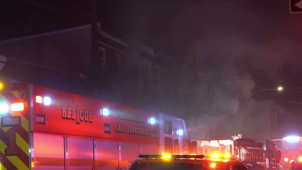 Philadelphia 2200 N 5th Street Working Dwelling Fire Responses + Fireground  Footage