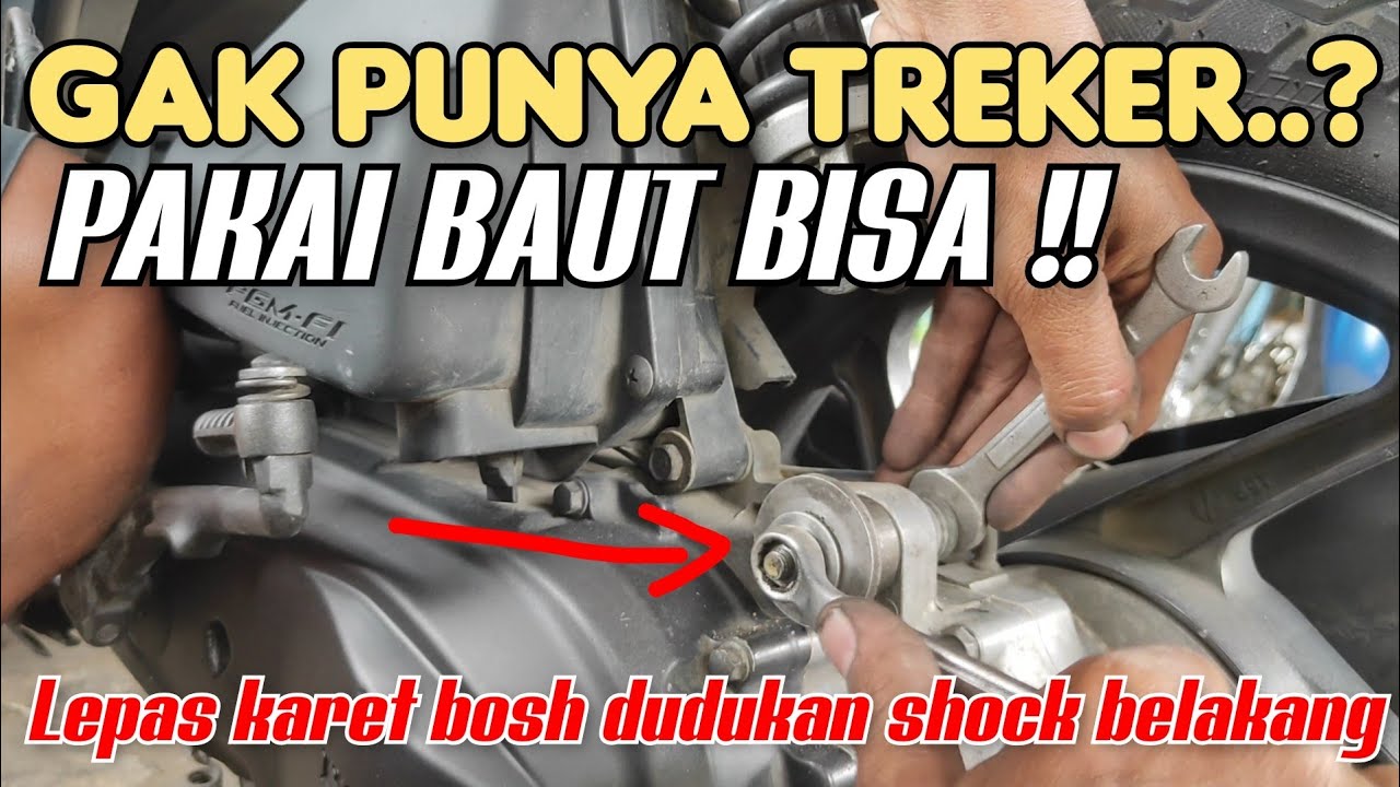 Trick melepas dan memasang karet bos dudukan shock belakang beat - vario - scoopy