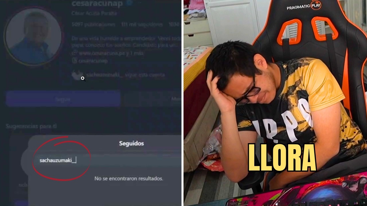 SACHA SE ENTERA QUE ACU&Ntilde;A LO DEJ&Oacute; DE SEGUIR 😂