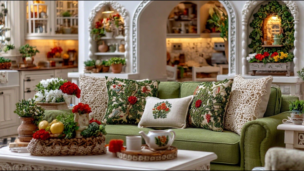 Elegant Romantic Cozy Green & Cream Cottage Tour 2026 | Affordable Small Space Shabby Chic