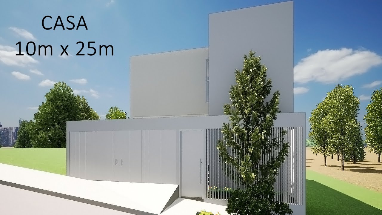 Casa de 2 niveles, 10m x 25m, 275m2