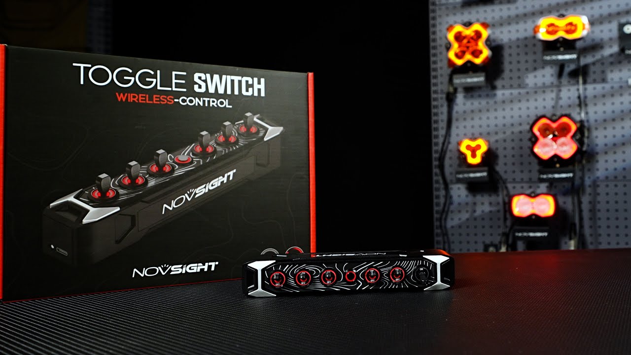 Rozpakowywanie przełącznika kołyskowego bezprzewodowego Novsight CYBER Series 6-gang &mdash; co znajduj...