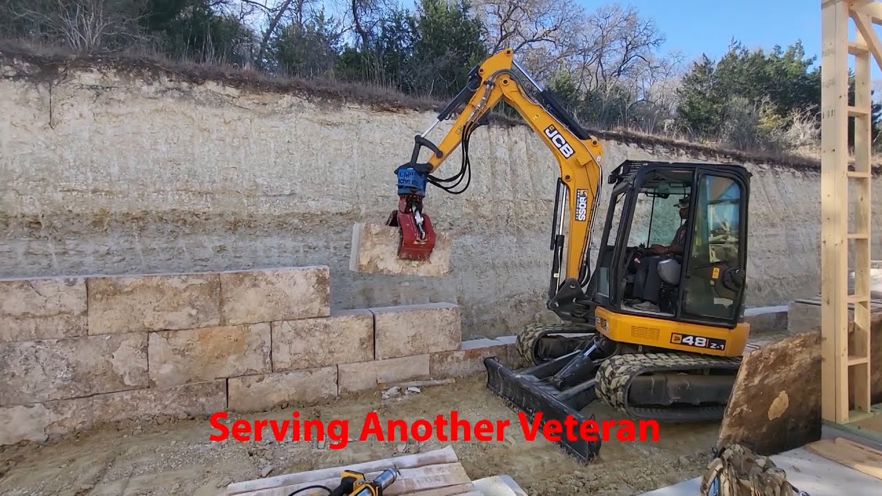 How To Build A Large Limestone Block Retaining Wall Correctly 
