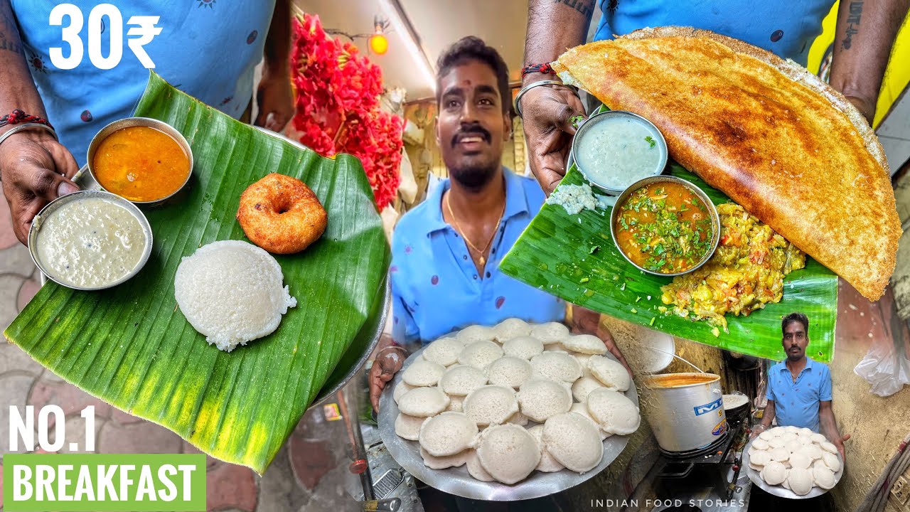 No.1 South Breakfast Of Ultodanga | Butter Dosa With Chutney | 2 Item 30₹ Only | @IndianFoodStories1
