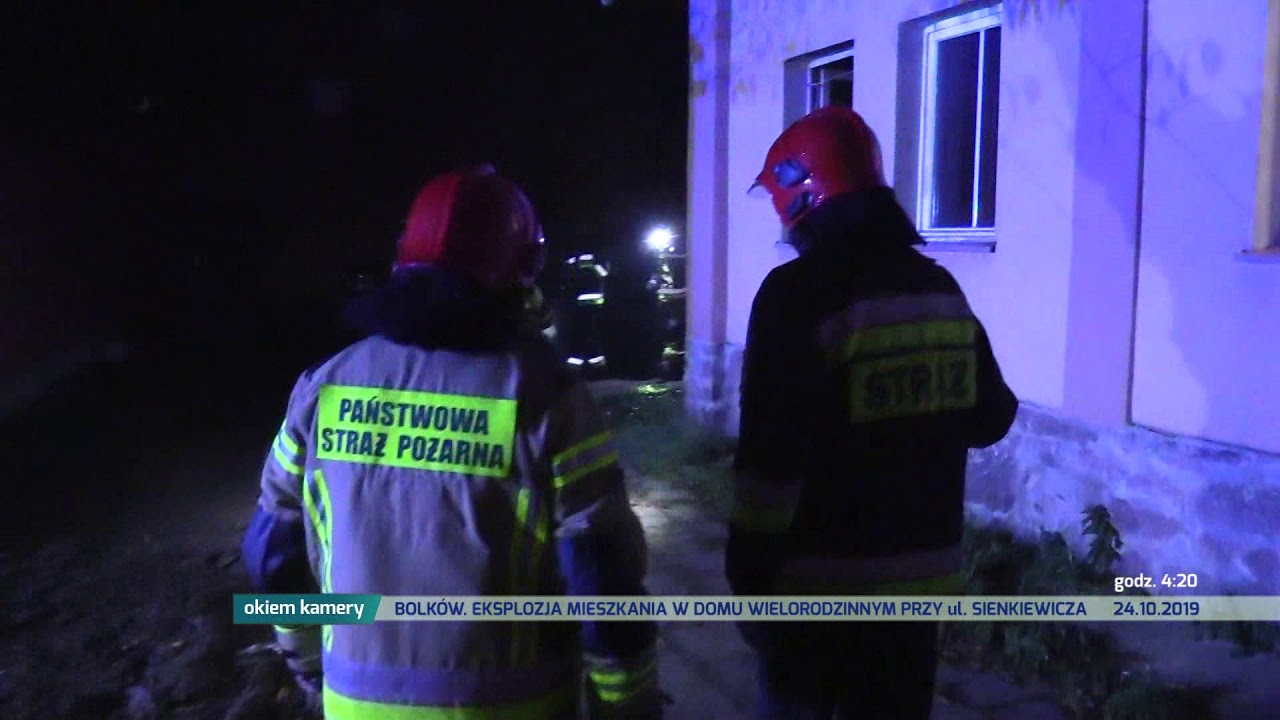 BOLKÓW. Eksplozja na ul. Sienkiewicza - OKIEM KAMERY
