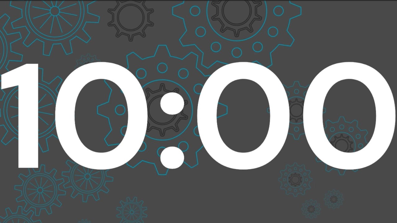 10 Minute Relax Timer 🧡 Blue Gear Background 🧡 ASMR Tick Tock | Calm & Quick Reset
