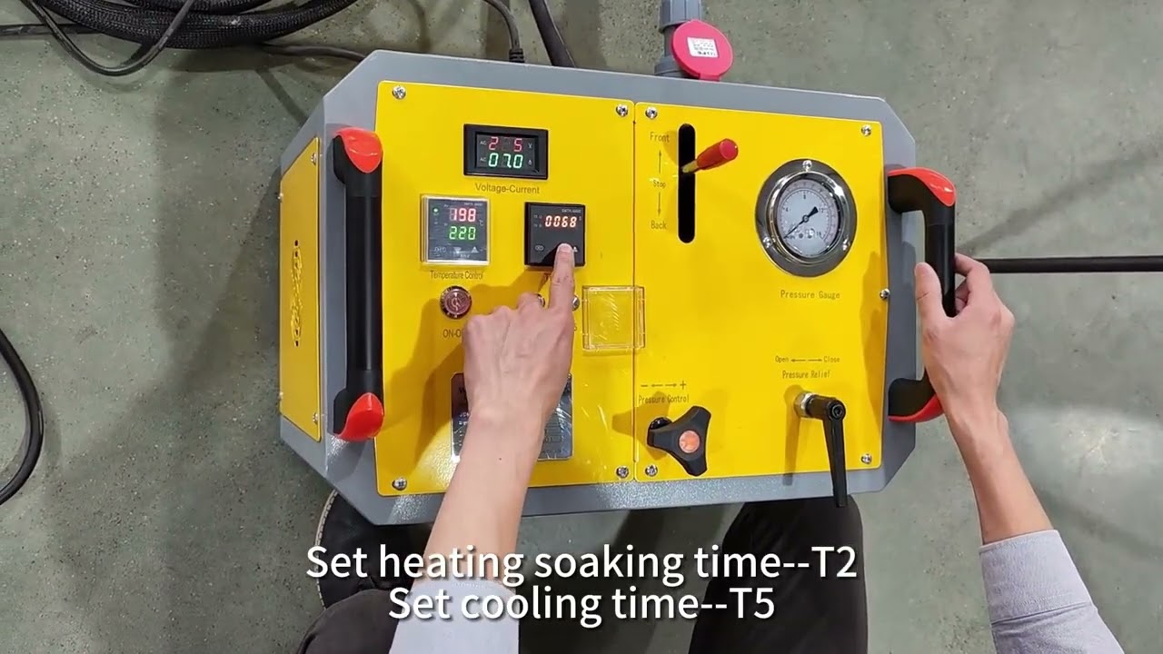 WP160A HDPE pipe fusion welding operation at Welping workshop