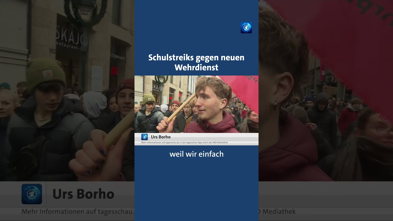 Protest gegen Wehrdienstreform: bundesweiter Schulstreik #tagesschau #nachrichten #wehrpflicht