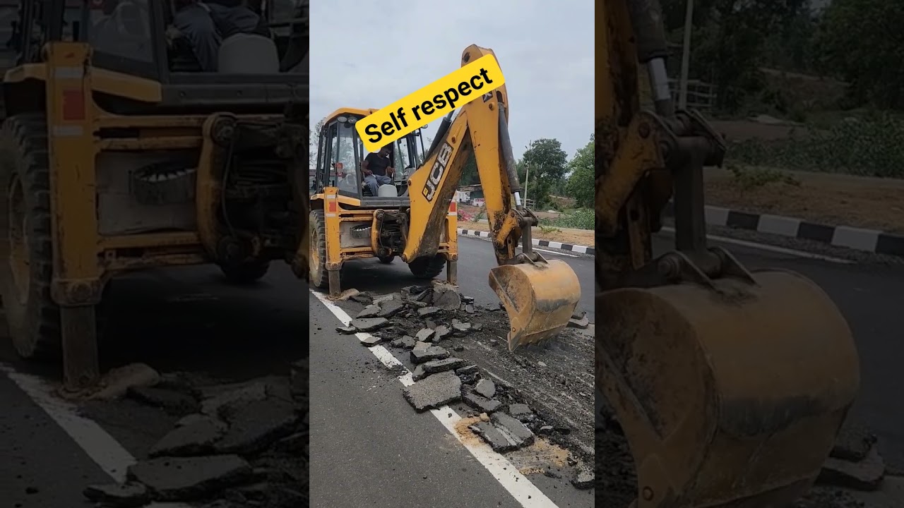 Road maintenance work by jcb 3dx #shorts #shortsfeed #viral #trending
