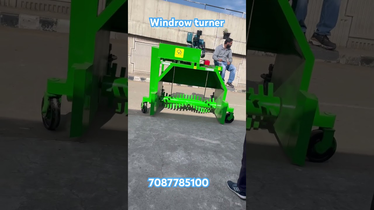 Windrow turner , it is used for composting, Diesel engine powered, #windrower