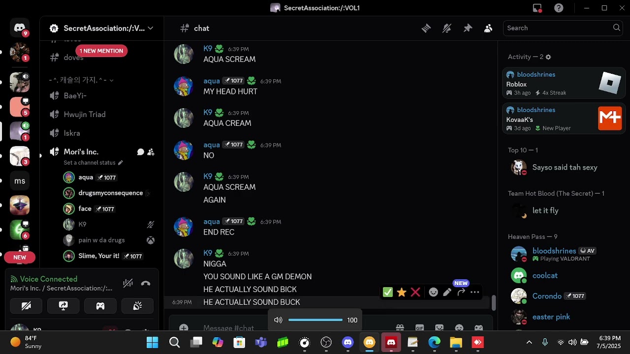 Aqua vs Vj (Discord Packing)