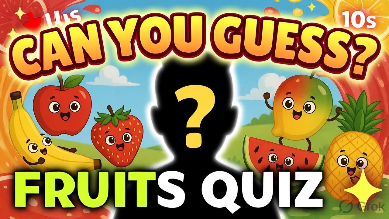 CAN YOU GUESS THE FRUIT? 🍎🍌 | Fun Fruits Quiz Challenge for Kids!