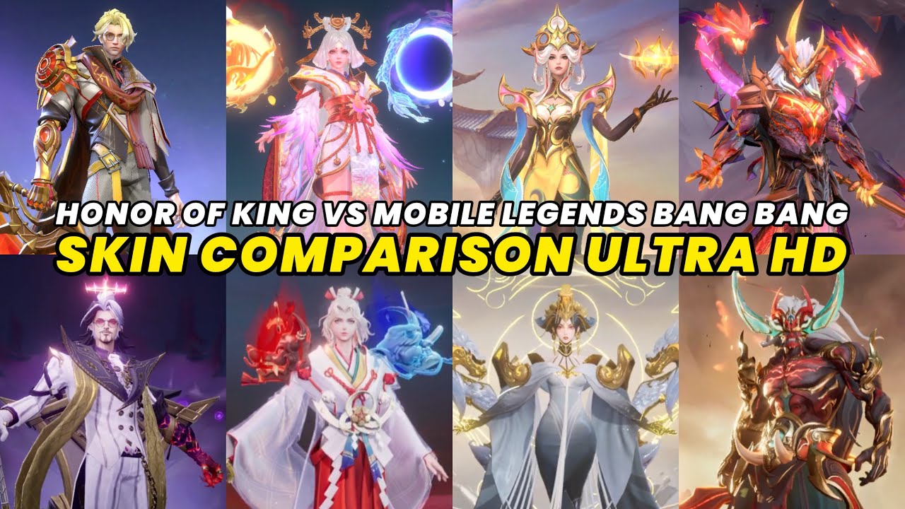 Mobile Legends Bang Bang vs. Honor Of Kings: Skin Similarities in Ultra HD 2024