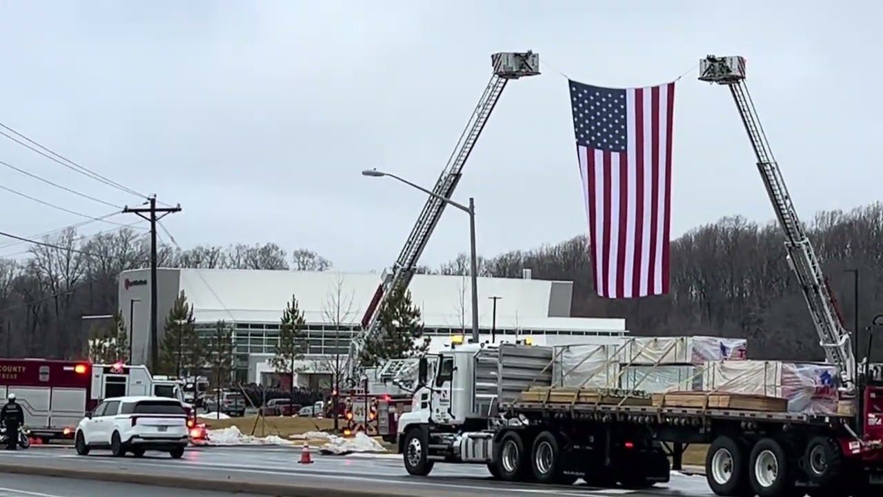Fairfax county firefighter Winfield funeral procession - Fairfax, VA