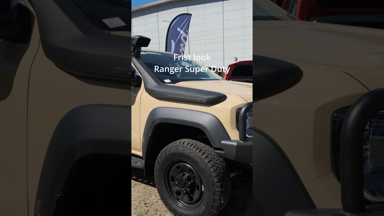 👀First look - Ranger Super Duty. Tan does half look bad? Thoughts? #superduty #ranger #4x4australia