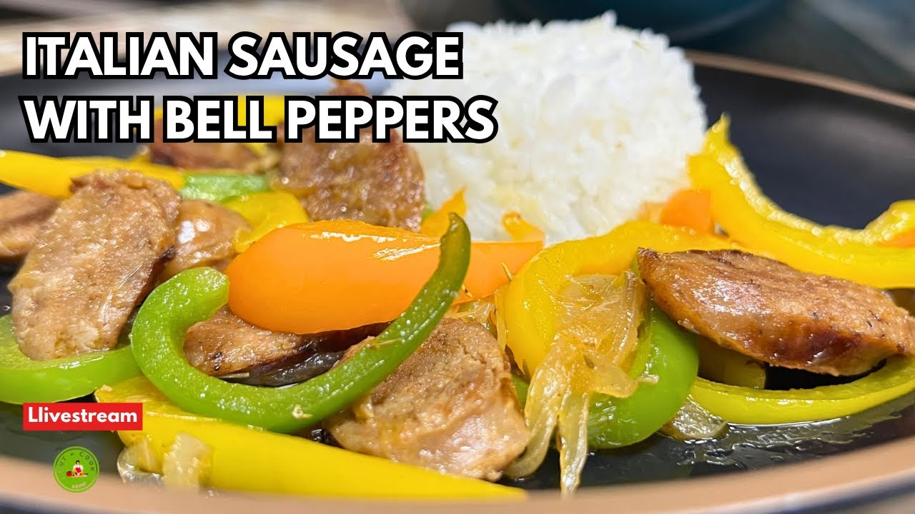 🔴 SIZZLING ASMR COOKING: ITALIAN SAUSAGE & PEPPERS | Chopping & Oil Sounds 