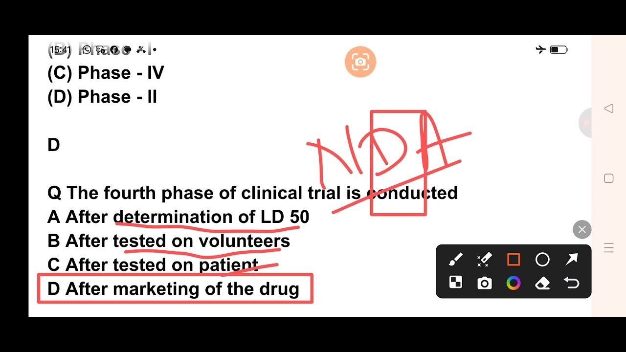 Clinical trials MCQ#rrbpharmacistexam2026