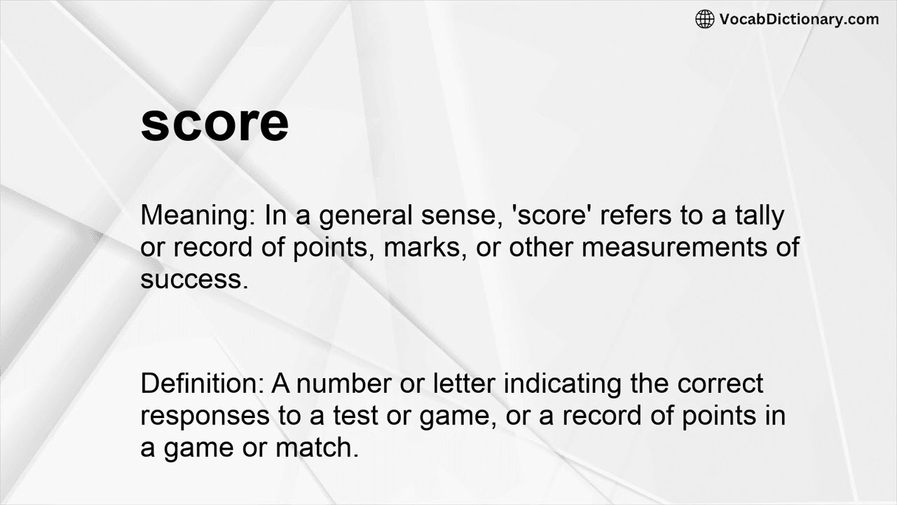 score Meaning