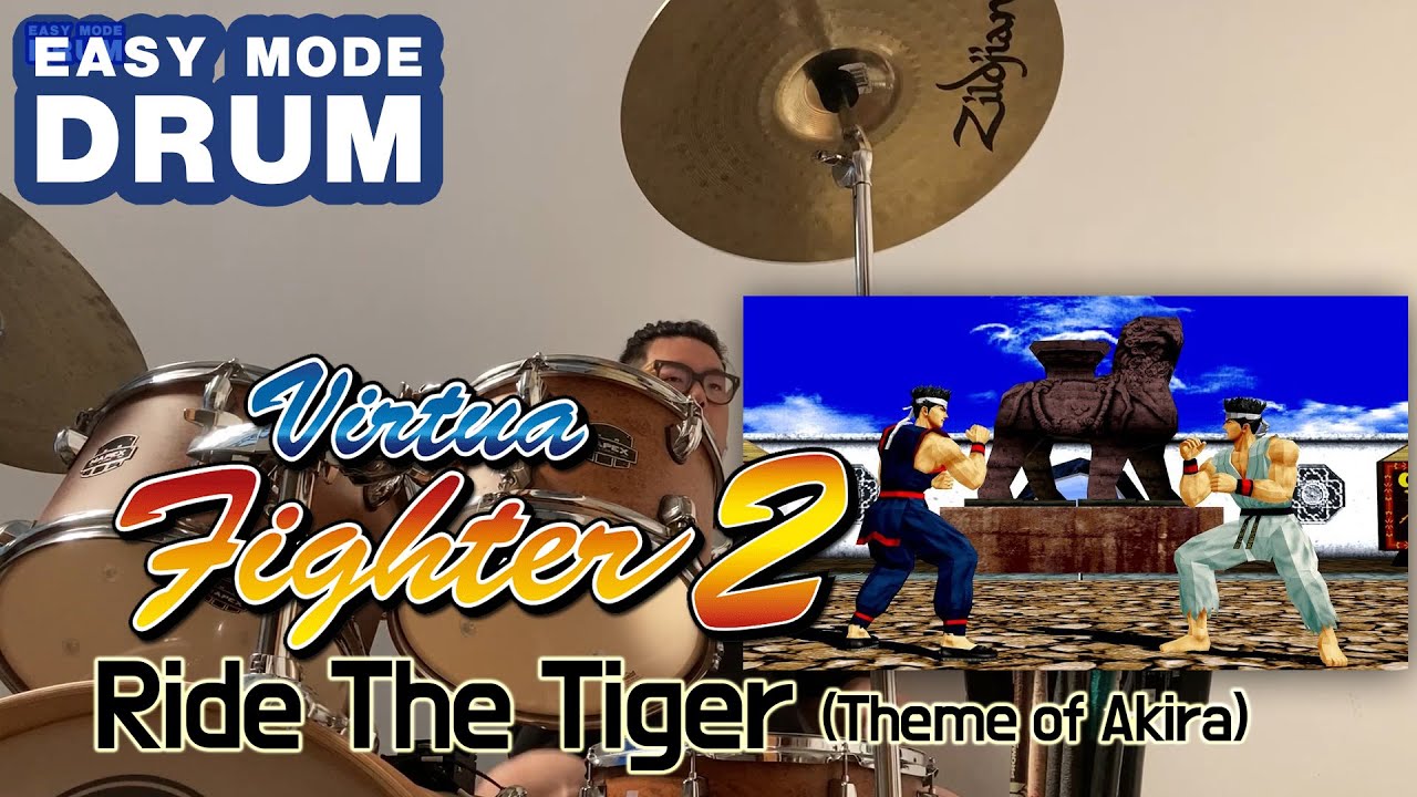 [EASY MODE DRUM] Virtua Fighter 2 OST Ride The Tiger (Theme of Akira)