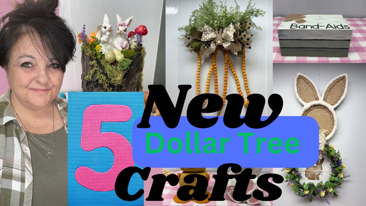 5 New Dollar Tree Crafts| Crafting with Band Aides, Yarn, Plastic Jugs and Dice😳