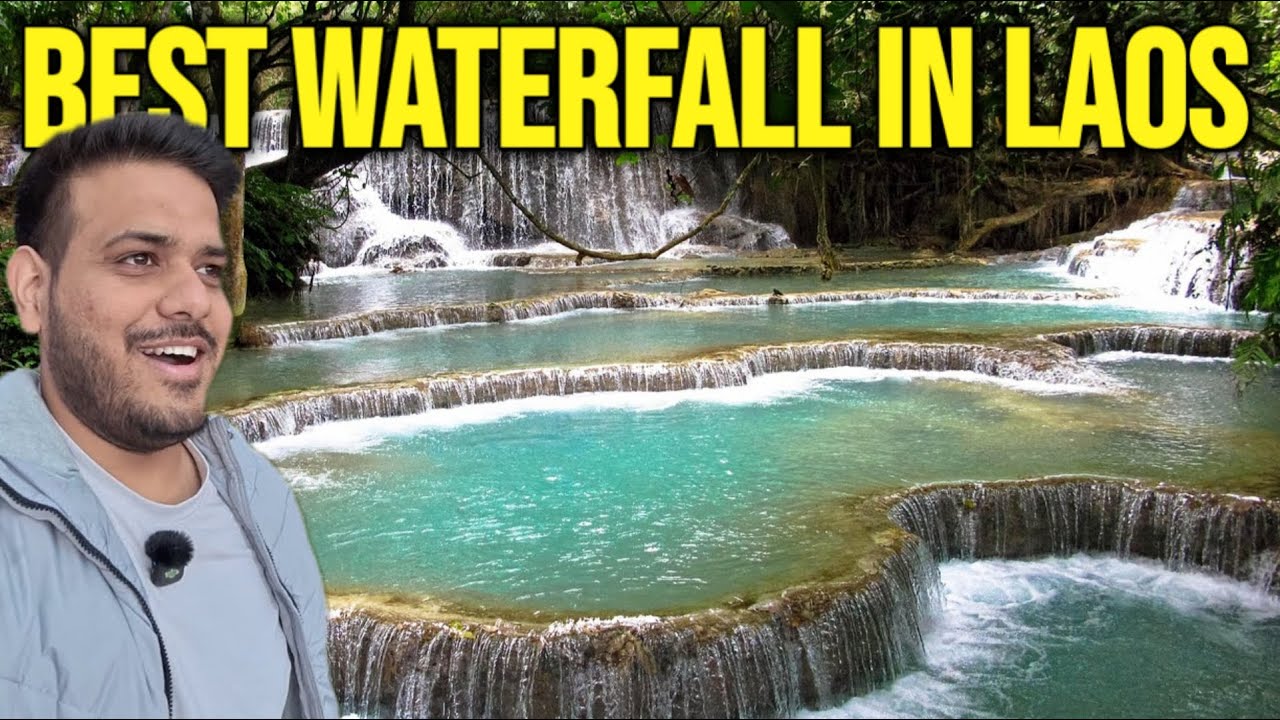 Best Waterfall In Laos 🇱🇦 - India To Australia By Road 🇮🇳