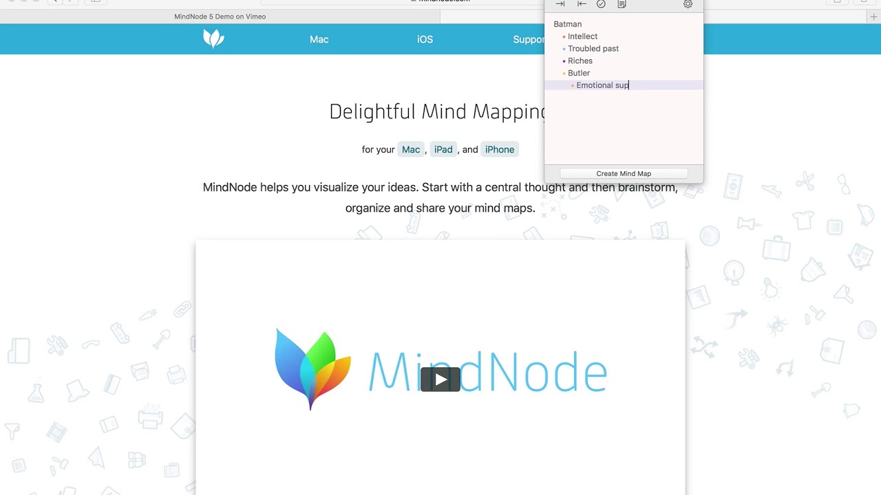 MindNode Quick Entry demo