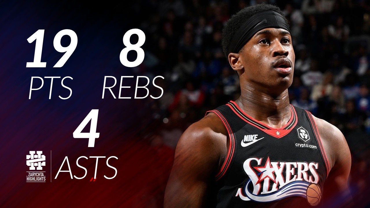 VJ Edgecombe 19 pts 8 rebs 4 asts vs Heat 25/26 season