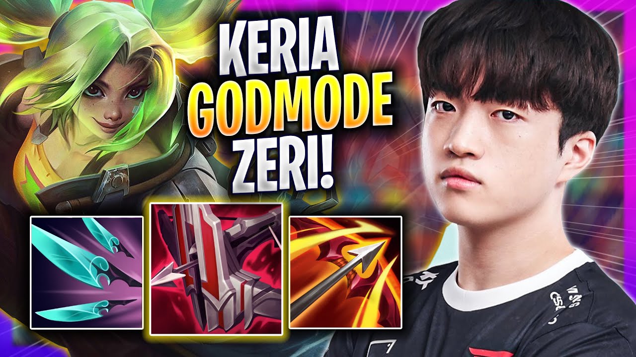 KERIA LITERALLY GOD MODE WITH ZERI! - T1 Keria Plays Zeri ADC vs Varus! | Season 2023